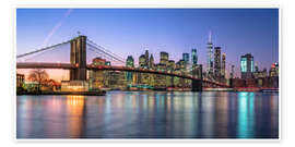 Wandbild Bunte Lichter in New York - Achim Thomae