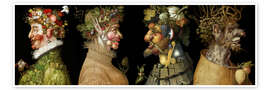 Wandbild Die vier Jahreszeiten - Giuseppe Arcimboldo