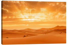 Canvas print Sunset in the Sahara, Morocco - Markus Lange