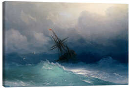 Lienzo Nave en mar agitado - Ivan Konstantinovich Aivazovsky