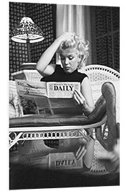 Hartschaumbild Marilyn Monroe Zeitung lesend - Celebrity Collection