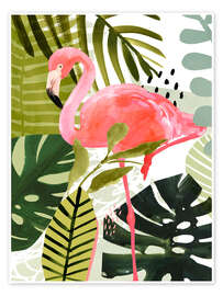 Poster Flamingo-Wald I - Victoria Borges