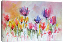 Canvas print Tulip garden - Anne Farrall Doyle