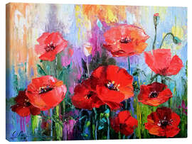 Canvas print Poppies in the field - Olha Darchuk