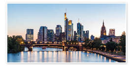 Wandbild Skyline von Frankfurt am Main am Abend - Dieterich Fotografie