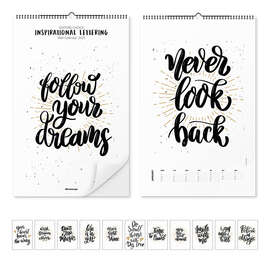 Wandkalender Typografie Kalender - Inspirational Lettering 2025