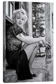 Leinwandbild Marilyn in einer Filmpause - Celebrity Collection