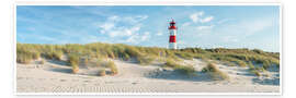 Wandbild Leuchtturm am Dünenstrand auf Sylt - Jan Christopher Becke