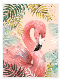 Poster Flamingo im Dschungel - Di Brookes