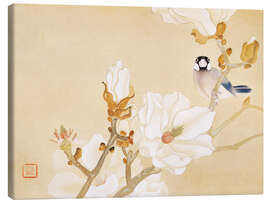 Leinwandbild Weiße Magnolie, Javasperling - Ishizaki Kōyō