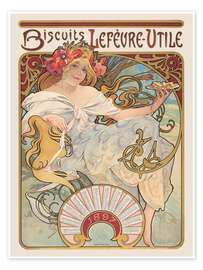 Stampa Biscuits Lefèvre-Utile - Alfons Mucha