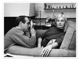 Wall print Paul Newman &amp; Joanne Woodward - A. Louis Goldman