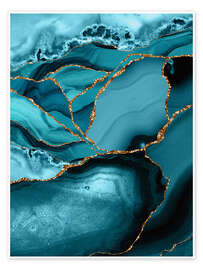 Taulu Ice blue marble landscape - UtArt