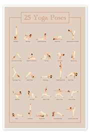 Plakat 25 Yoga Poses