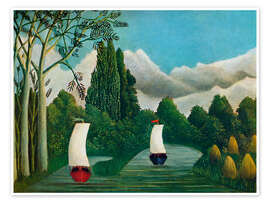 Wandbild Ufer der Oise - Henri Rousseau