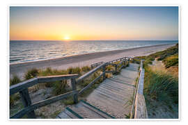 Wandbild Der Weg zum Strand auf Sylt - Jan Christopher Becke