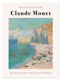 Tableau The Beach and the Falaise D'Amont - Claude Monet