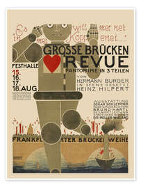 Poster Große Brücken Revue, 1926 - Oskar Schlemmer