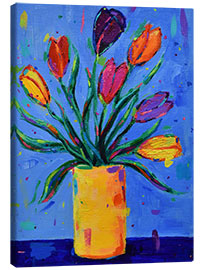 Canvas print Tulips in a Yellow Vase - Dawn Underwood