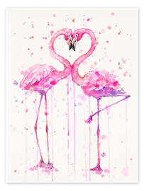 Poster Flamingo-Liebe - Sillier Than Sally