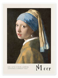 Wandbild Girl with a Pearl Earring - Jan Vermeer