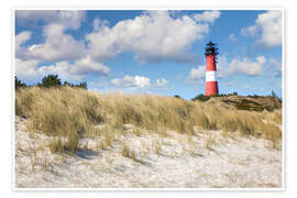 Wandbild Strand und Leuchtturm Hörnum auf Sylt - Christian Müringer