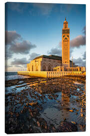 Tableau sur toile Sunset on the mosque, Casablanca, Morocco - Matteo Colombo