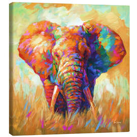 Canvas print Colourful Elephant - Leon Devenice