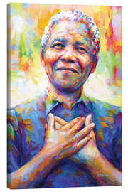 Canvas print Nelson Mandela Modern Portrait - Leon Devenice