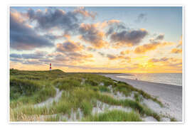 Wandbild Abendspaziergang auf Sylt - Michael Valjak