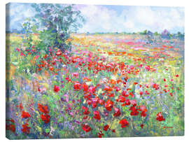 Canvas print Tuscan Wildflower Field - Leon Devenice