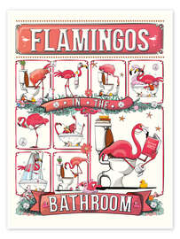 Poster Flamingos im Badezimmer - Wyatt9