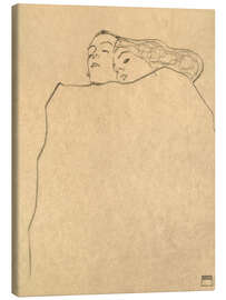 Leinwandbild Schlafendes Paar, 1909 - Egon Schiele