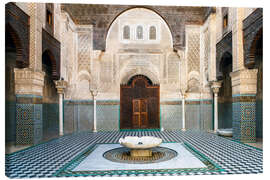 Tableau sur toile Moroccan architecture with fountain - Matteo Colombo