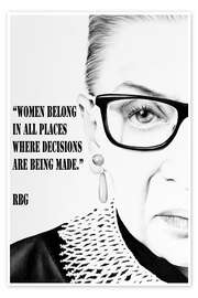 Reprodução Ruth Bader Ginsburg, Women Quote - Ileana Hunter