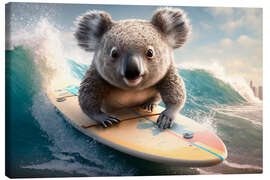 Lienzo Koala with Surfboard - Michael artefacti