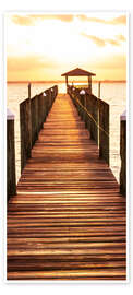 Dørplakat Wooden Pier in the Evening Light