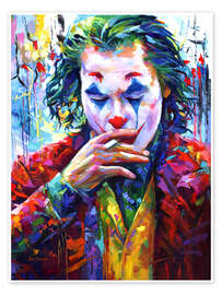 Wandbild Smoking Joker Pop Art - Leon Devenice