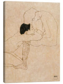 Leinwandbild Liebende, 1909 - Egon Schiele