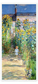 Dørplakat The Artist's Garden at Vétheuil - Claude Monet