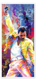 Dørplakat Freddie Mercury Pop Art Portrait - Leon Devenice