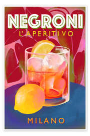 Wandbild Negroni Aperitivo Milano, Italia - Marco Marella