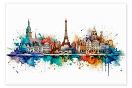 Wandbild Skyline Paris - Peter Roder