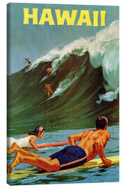 Lienzo Hawaii Surf, 1965 - Vintage Travel Collection