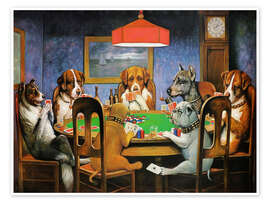 Poster A Friend in Need (Dogs Playing Poker), 1903 - Cassius Marcellus Coolidge