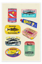 Veggbilde Canned Fish - Raissa Oltmanns