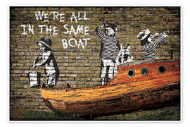 Obraz Banksy - We're all in the Same Boat - Pineapple Licensing