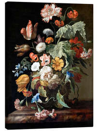 Canvas print Still-Life with Flowers - Rachel Ruysch