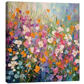 Canvas print Floral impressionist - Gina Kelly