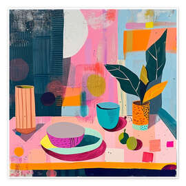 Wall print Abstract Summer Table - DejaReve